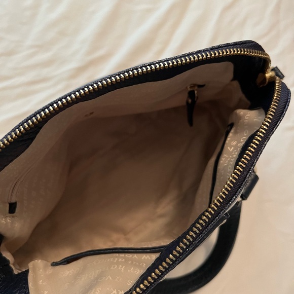 Like new Kate Spade handbag. Pristine condition. Navy and white stripe. - Picture 5 of 6